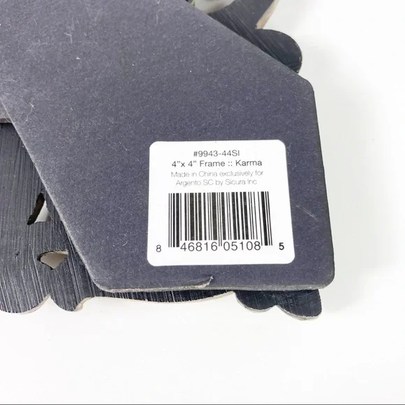 Unique Finds Arte de Casa 4-Inch x 4-Inch Karma Frame in Silver Wash - Picture 14 of 16